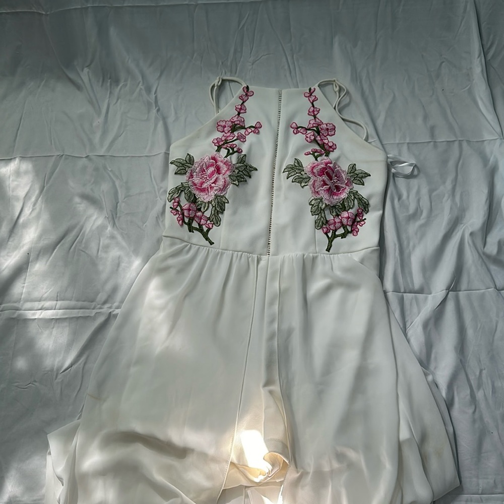 White Halter top dress